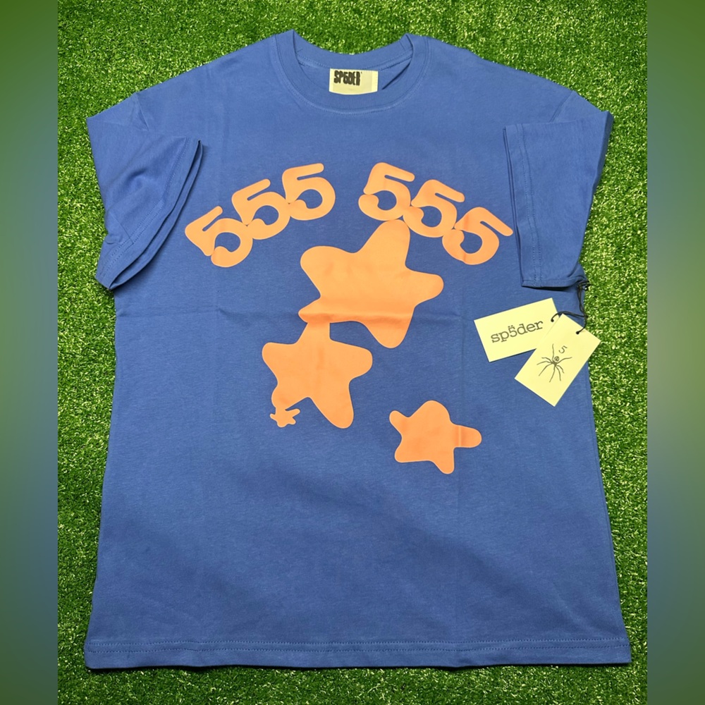 Spider Blue and Orange Graphic Tee